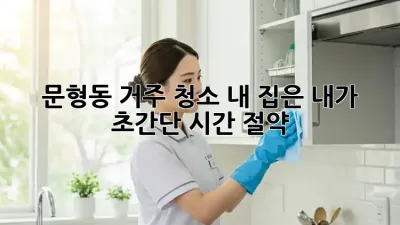 문형동 거주 청소🏡✨: 내 집은 내가! 초간단 시간 절약🧹
