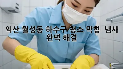 익산 월성동 하수구 청소🚿 막힘 & 냄새 완벽 해결!